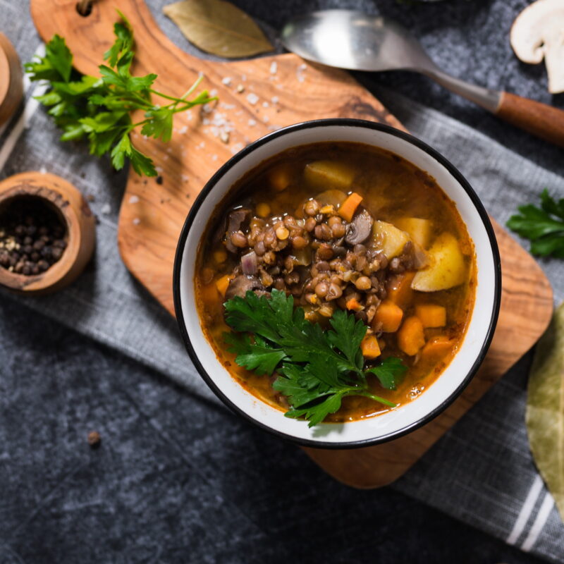 Vegan bourguignon met zwarte knoflook