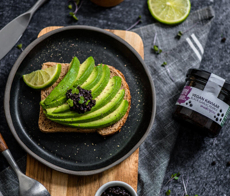 Vegan kaviaar avocado toast